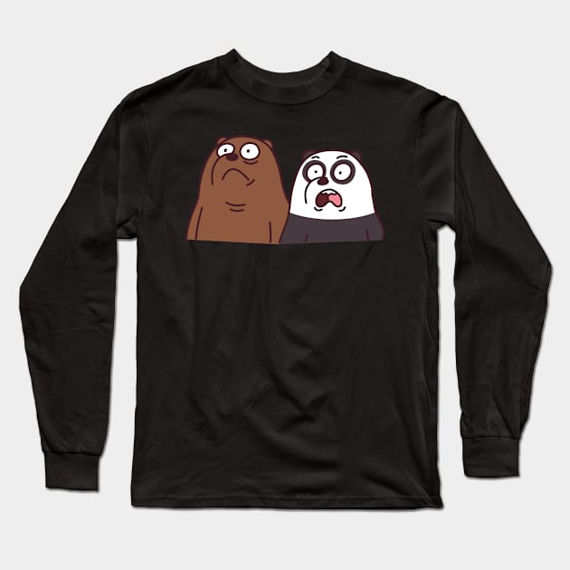 Shocked Bears Long Sleeve T-Shirt by VinylPatch